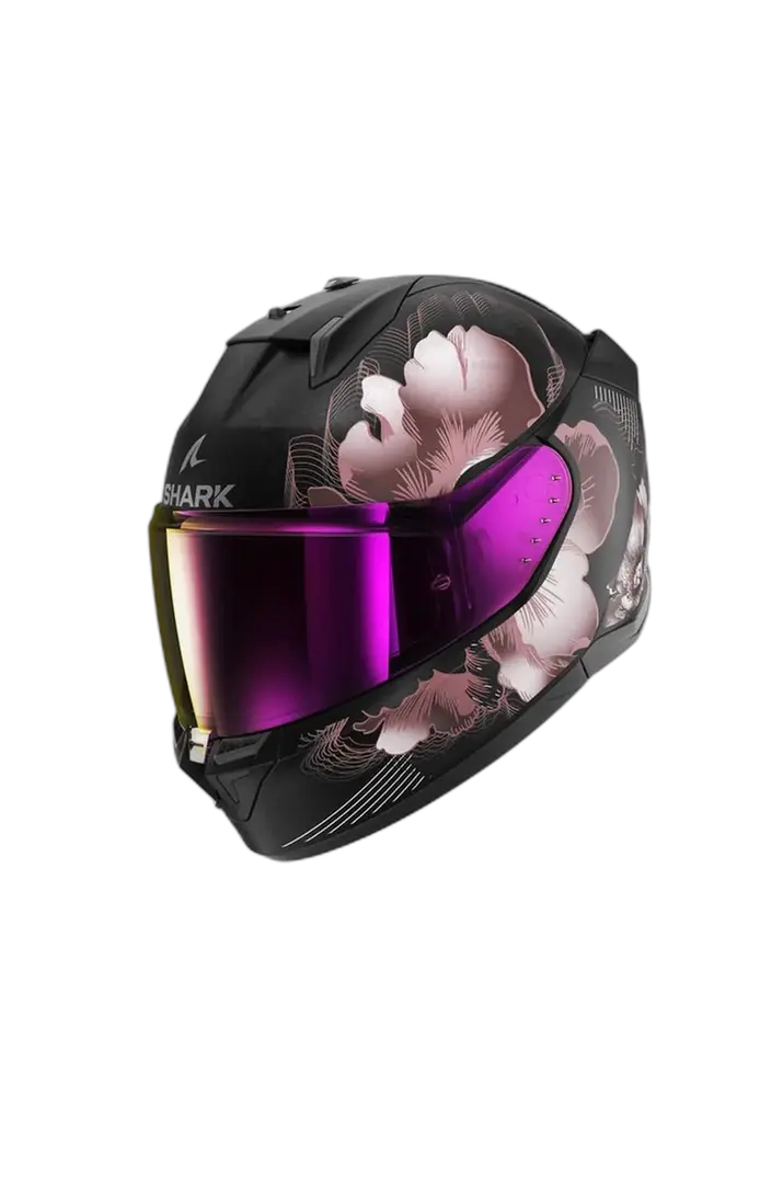 SHARK D-SKWAL 3 Moto Integrali Caschi Nero Opaco Viola Oro 
