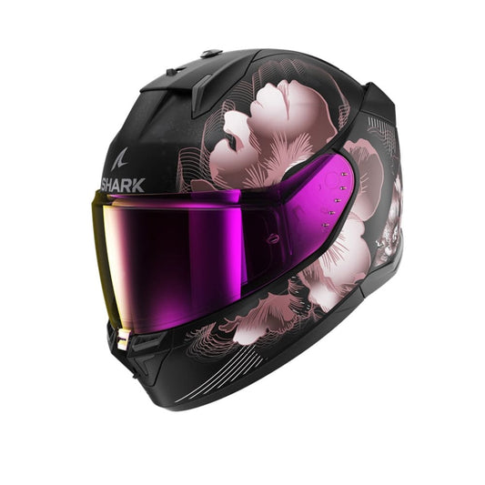 SHARK D-SKWAL 3 Moto Integrali Caschi Nero Opaco Viola Oro