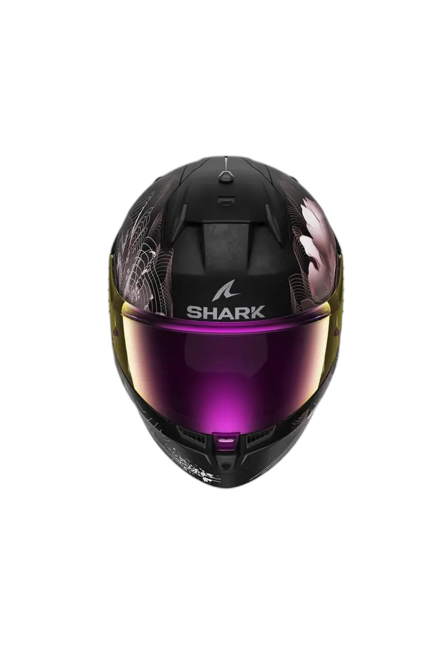 SHARK D-SKWAL 3 Moto Integrali Caschi Nero Opaco Viola Oro 