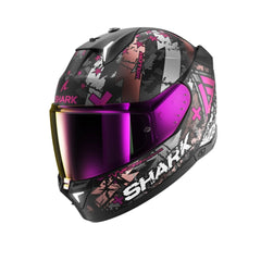 SKWAL I3 HELLCAT Moto Integrali Caschi Nero Grigio Rosa