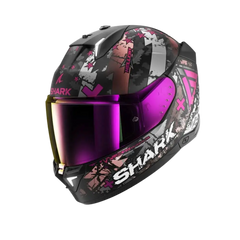 SHARK SKWAL I3 HELLCAT Moto Integrali Caschi Nero Grigio Rosa 