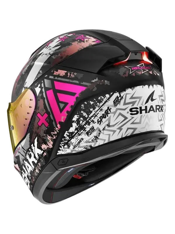 SHARK SKWAL I3 HELLCAT Moto Integrali Caschi Nero Grigio Rosa 