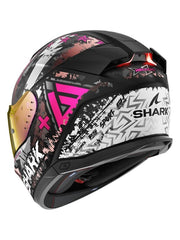 SKWAL I3 HELLCAT Moto Integrali Caschi Nero Grigio Rosa