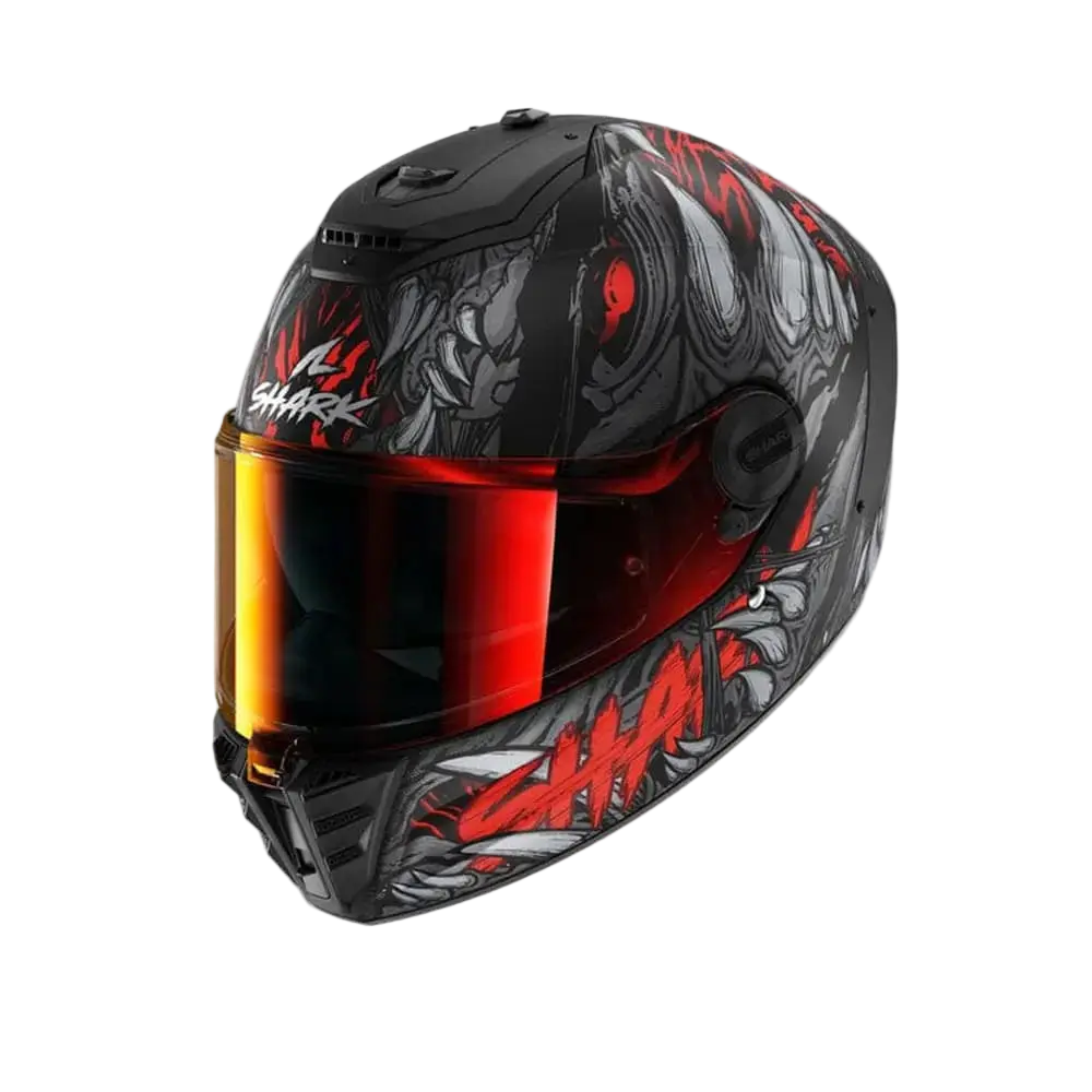 SHARK SPARTAN RS SHAYTAN CASCHI INTEGRALI NERO OPACO ANTRACITE ROSSO 