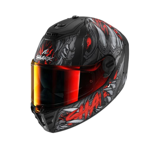 SHARK SPARTAN RS SHAYTAN CASCHI INTEGRALI NERO OPACO ANTRACITE ROSSO