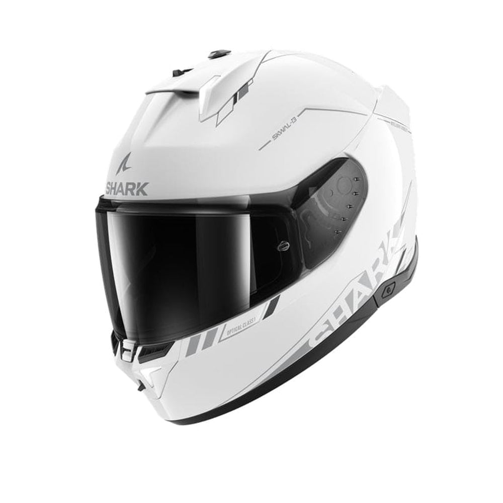 SHARK SKWAL I3 ARGENTO INTEGRALE CASCHI ANTRACITE BIANCO 