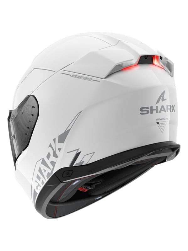 SHARK SKWAL I3 ARGENTO INTEGRALE CASCHI ANTRACITE BIANCO 