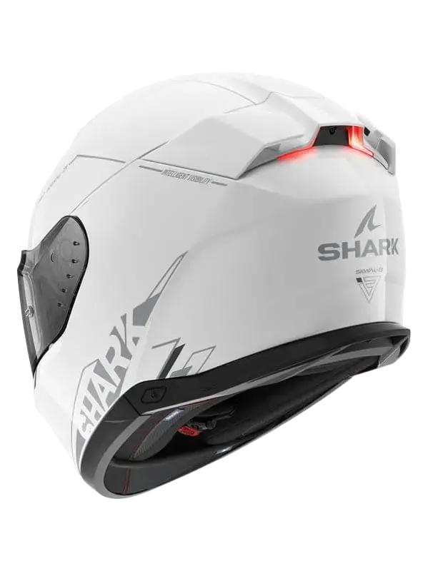 SHARK SKWAL I3 ARGENTO INTEGRALE CASCHI ANTRACITE BIANCO 