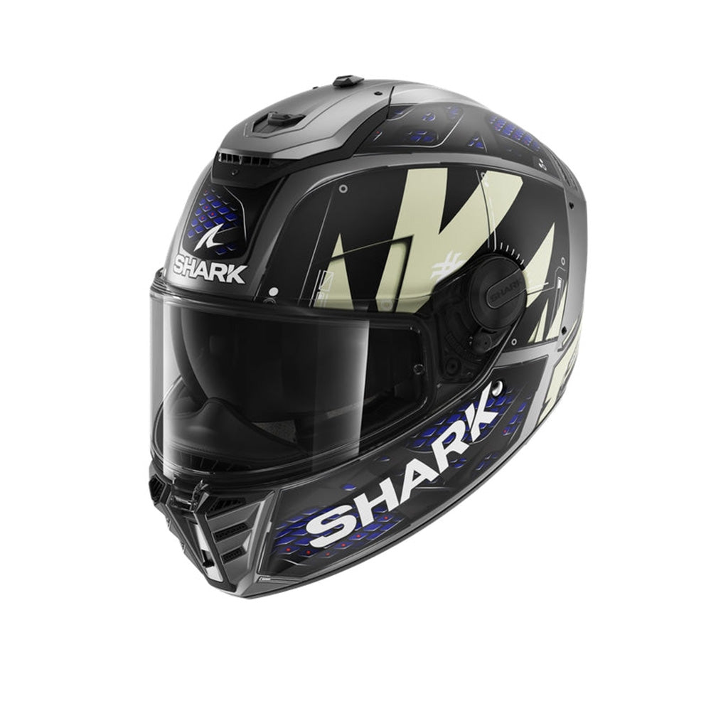 SHARK SPARTAN RS STINGREY Mat Antracite Caschi Integrali Antracite Blu
