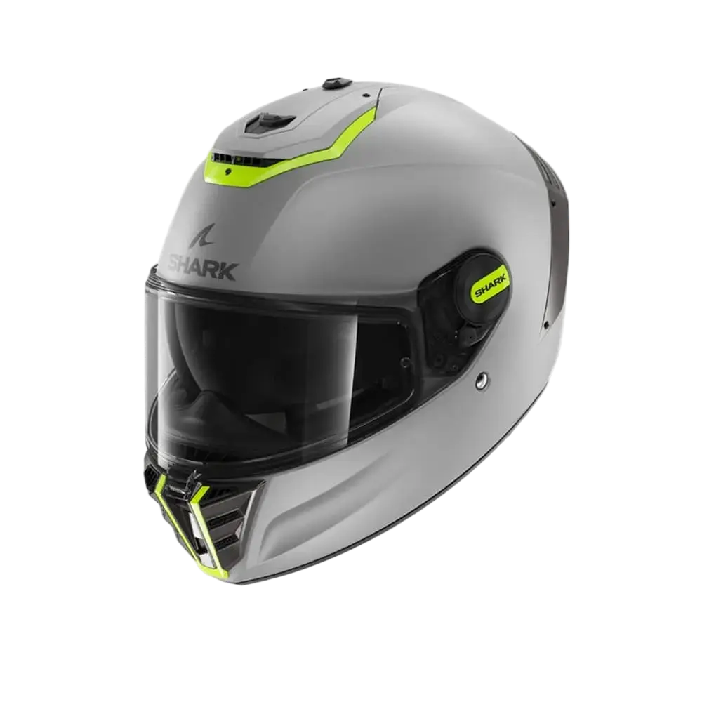 SHARK SPARTAN RS BLANK CASCHI INTEGRALI DA MOTO GRIGIO OPACO/GIALLO 