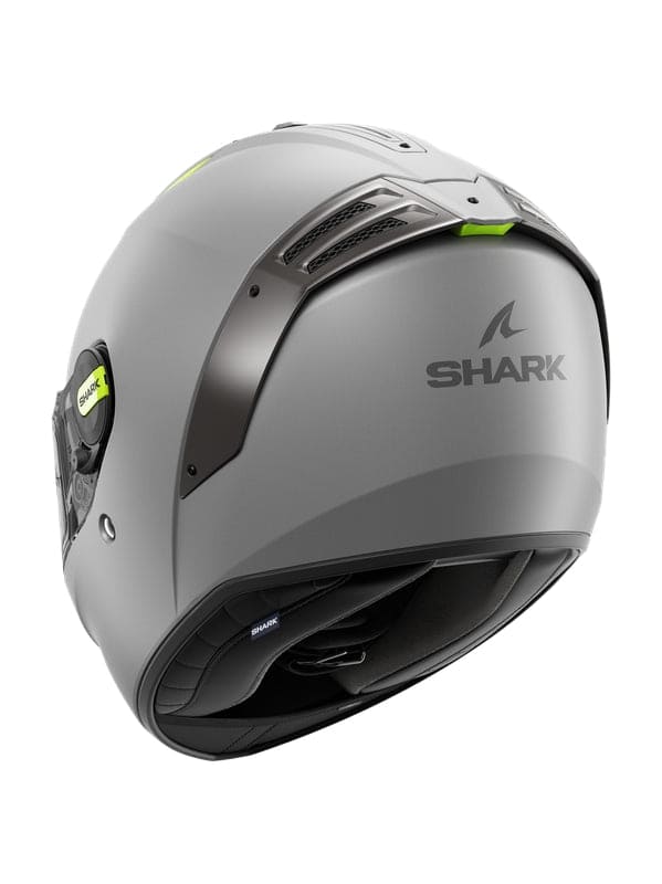 SHARK SPARTAN RS BLANK CASCHI INTEGRALI DA MOTO GRIGIO OPACO/GIALLO 