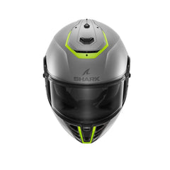 SHARK SPARTAN RS BLANK CASCHI INTEGRALI DA MOTO GRIGIO OPACO/GIALLO 
