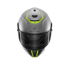 SHARK SPARTAN RS BLANK CASCHI INTEGRALI DA MOTO GRIGIO OPACO/GIALLO 