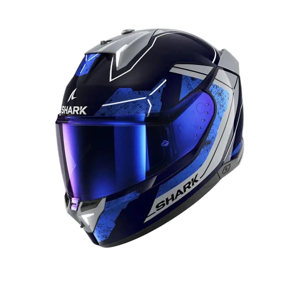 SHARK SKWAL I3 INTEGRALE CASCHI BLU CROMO ARGENTO 