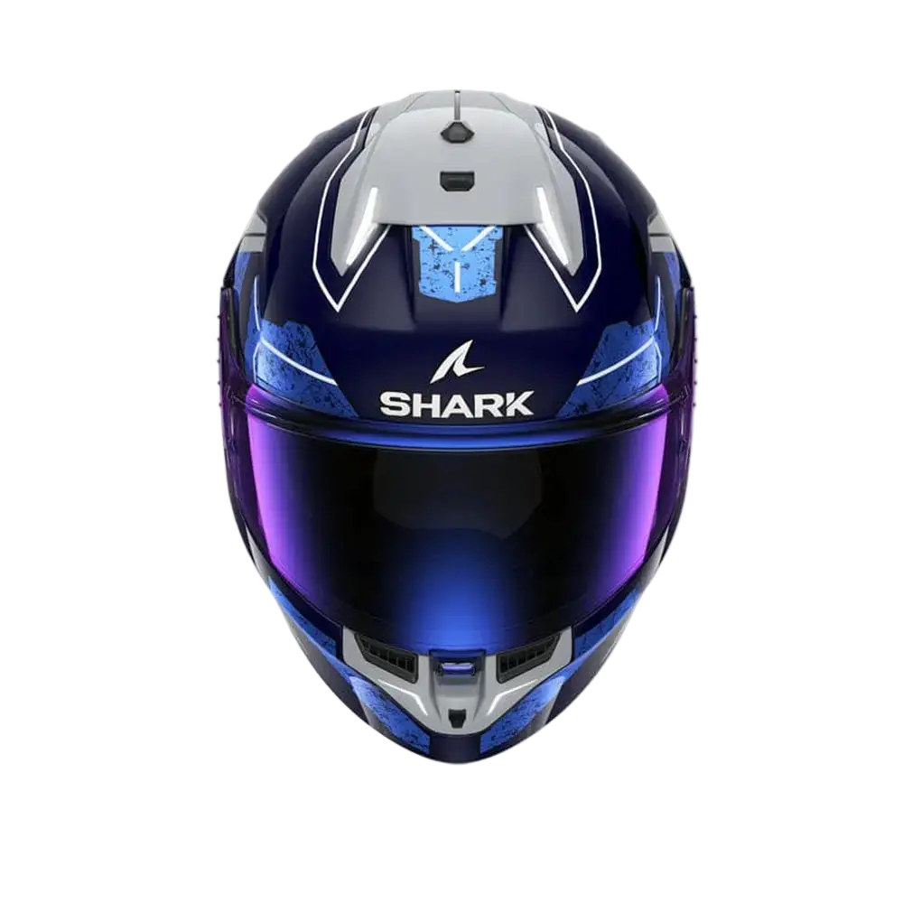 SHARK SKWAL I3 INTEGRALE CASCHI BLU CROMO ARGENTO 