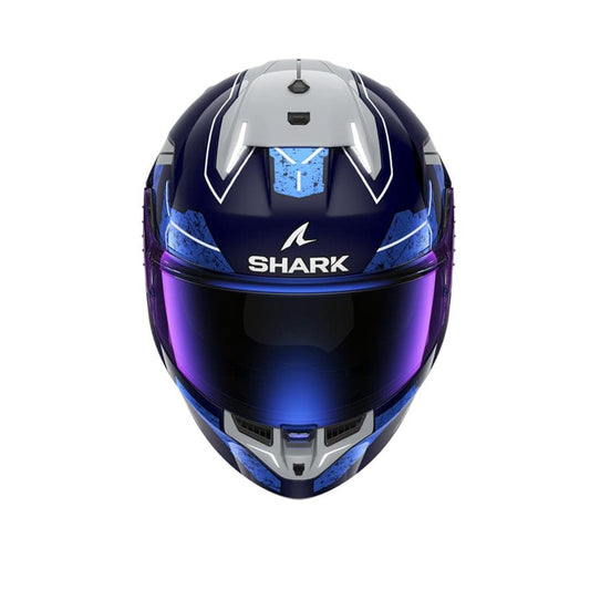 SHARK SKWAL I3 INTEGRALE CASCHI BLU CROMO ARGENTO