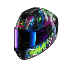 SHARK SPARTAN RS SHAYTAN CASCHI INTEGRALI NERO VERDE VIOLA 