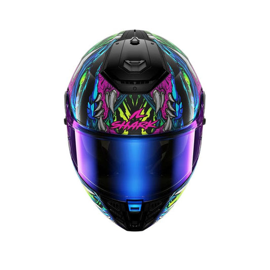 SHARK SPARTAN RS SHAYTAN CASCHI INTEGRALI NERO VERDE VIOLA