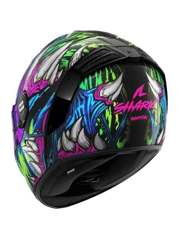 SHARK SPARTAN RS SHAYTAN CASCHI INTEGRALI NERO VERDE VIOLA