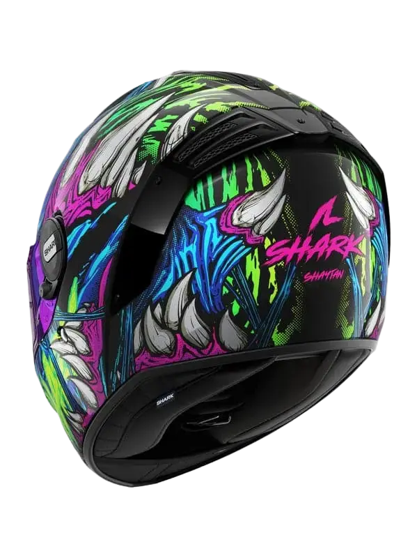 SHARK SPARTAN RS SHAYTAN CASCHI INTEGRALI NERO VERDE VIOLA 