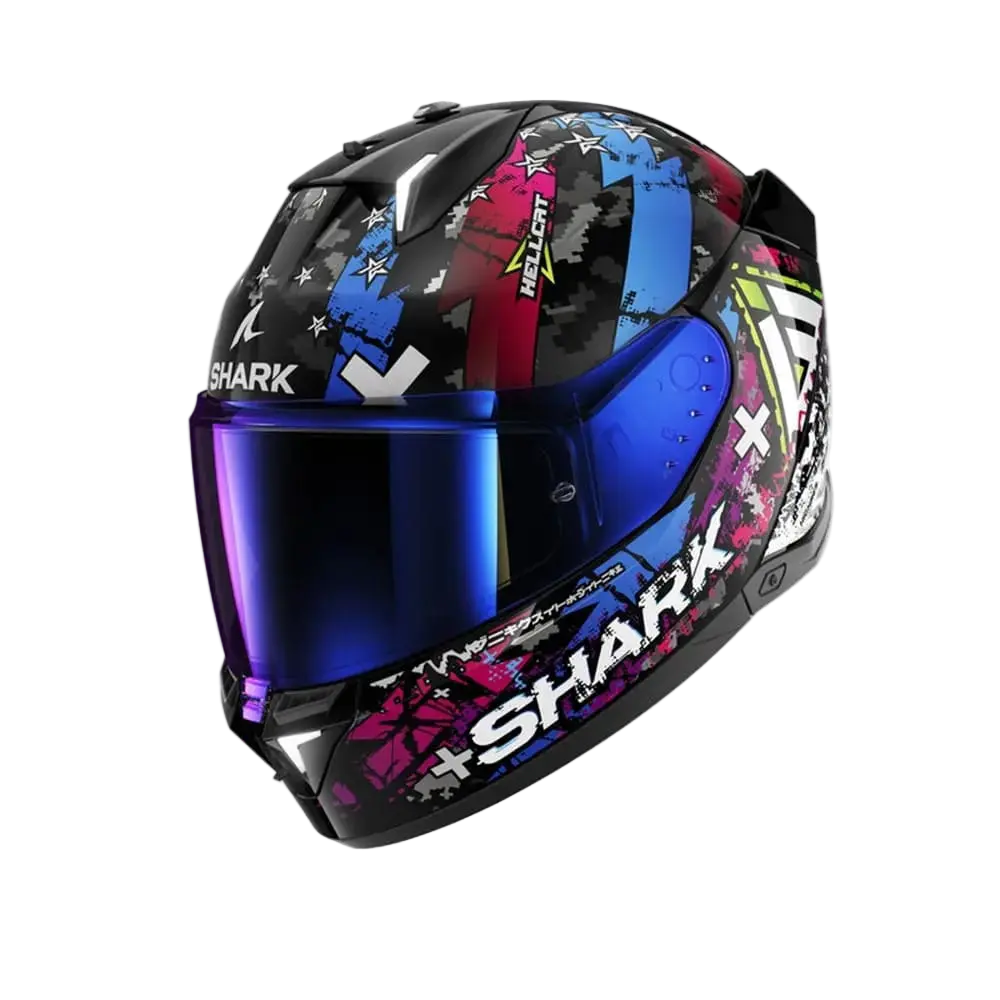 SHARK SKWAL i3 HELLCAT Moto Integrali Caschi Nero Blu 