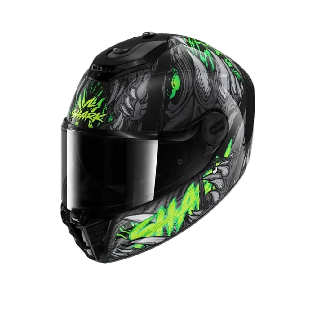 SHARK SPARTAN RS SHAYTAN CASCHI INTEGRALI NERO ANTRACITE VERDE 