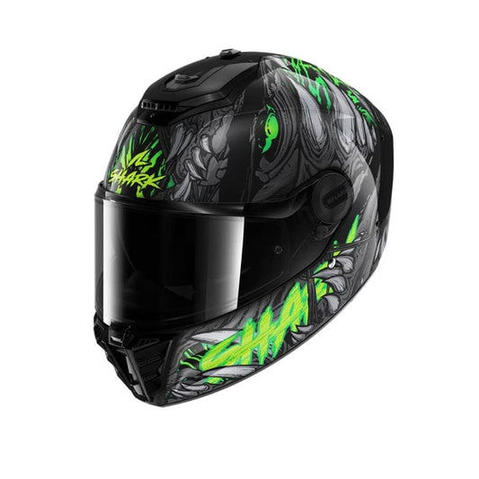 SHARK SPARTAN RS SHAYTAN CASCHI INTEGRALI NERO ANTRACITE VERDE 