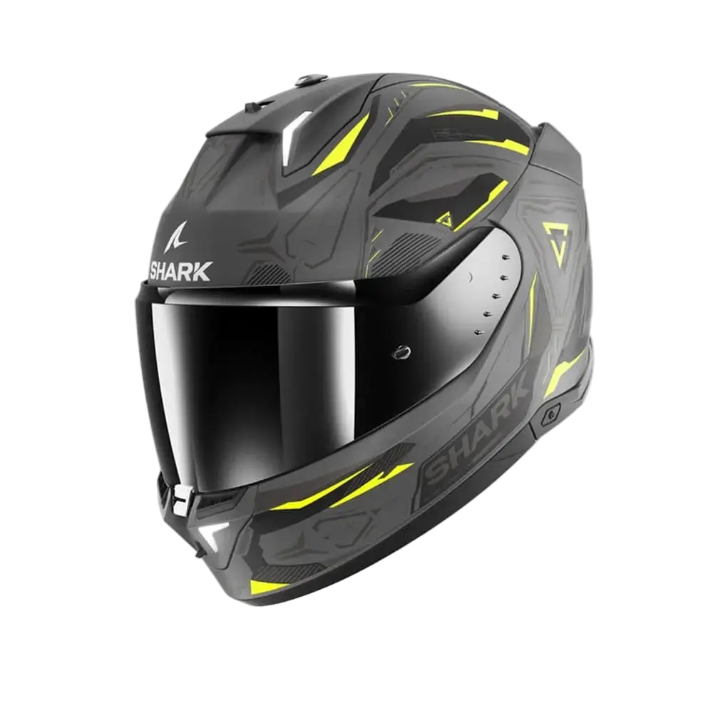 SHARK SKWAL i3 Moto Integrali Caschi Mat Antracite Giallo Nero 