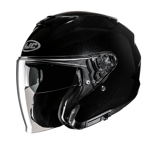 Casco jet de moto urbano abierto HJC i31 UNI de metal negro