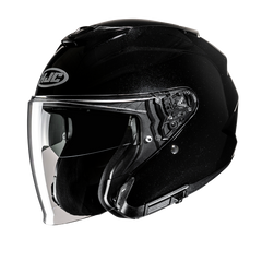 Casco jet de moto urbano abierto HJC i31 UNI de metal negro