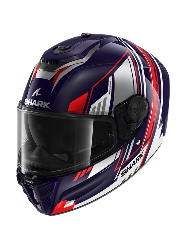Shark - SPARTAN RS FIBRE Blue White Chrom - SECURTEX MOTOR S.L (t/a MaximoMoto)