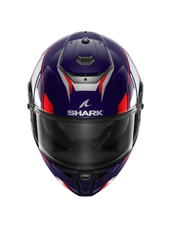 Shark - SPARTAN RS FIBRE Blue White Chrom - SECURTEX MOTOR S.L (t/a MaximoMoto)