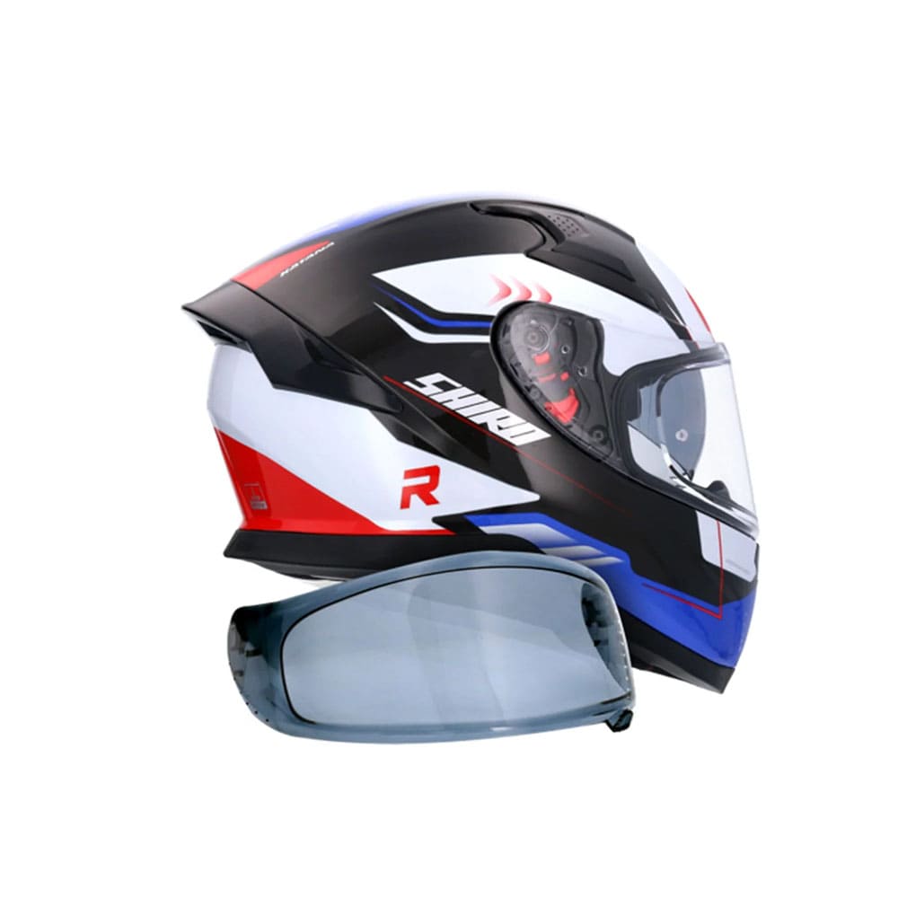 SHIRO KATANA MOTO CASCHI INTEGRALI NERO BIANCO BLU