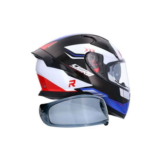 SHIRO KATANA MOTO CASCHI INTEGRALI NERO BIANCO BLU 