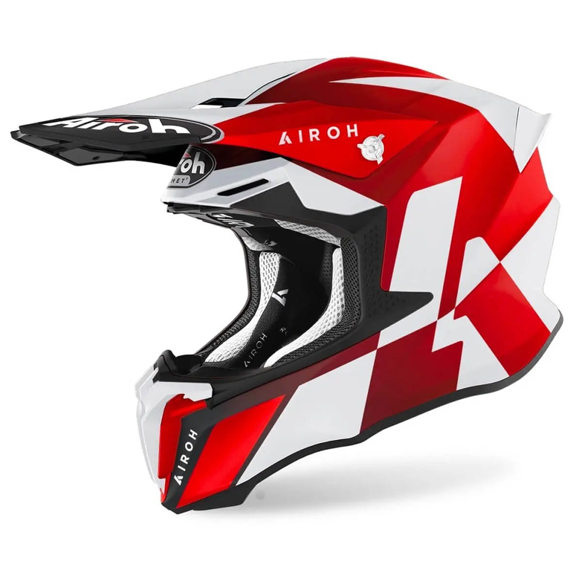 AIROH TWIST 2.0 LIFT Motocross Moto Fuoristrada caschi Rosso Opaco