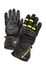 MUGENRACE PRIMO INVERNO Lunghi Moto Guanti Nero Fluo Giallo 
