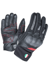 MUGENRACE G-MNR-1970 NEO SHORT Moto Guanti Nero Rosso