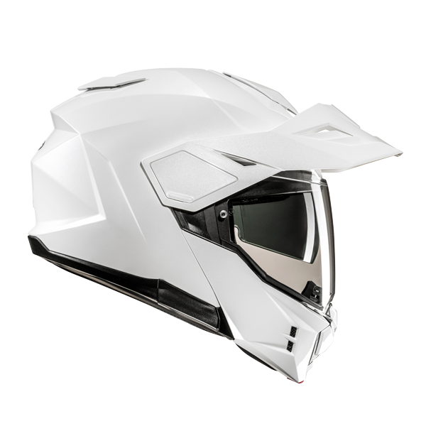Casco de motocicleta HJC I80 con frente abatible, color blanco perlado