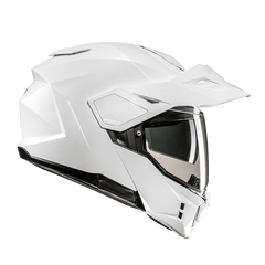 Casco de motocicleta HJC I80 con frente abatible, color blanco perlado