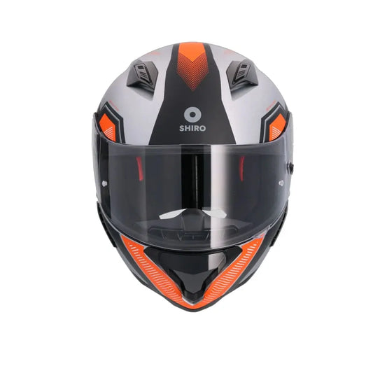 SHIRO Hunter Sh-890 Integrale Caschi Opaco Nero Arancia