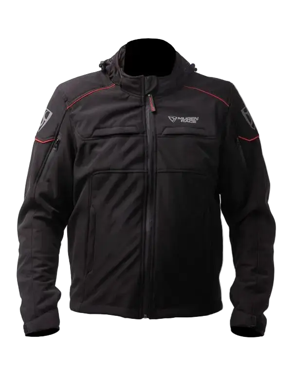MUGENRACE SRIPPY Guscio Morbido Moto Giacca Nero Rosso 