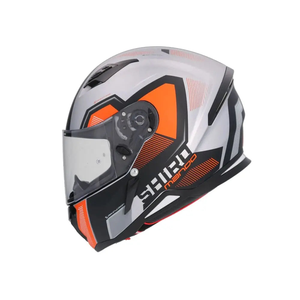 SHIRO Hunter Sh-890 Integrale Caschi Opaco Nero Arancia