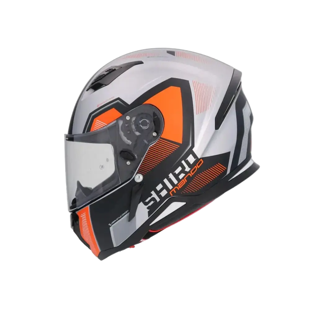 SHIRO Hunter Sh-890 Moto Integrale Caschi Opaco Nero Arancia 