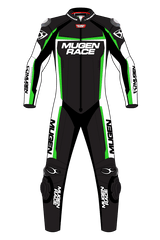 MUGENRACE MNR-1903 Tuta Pelle Ohvale Bambini Nero Giallo Bianco