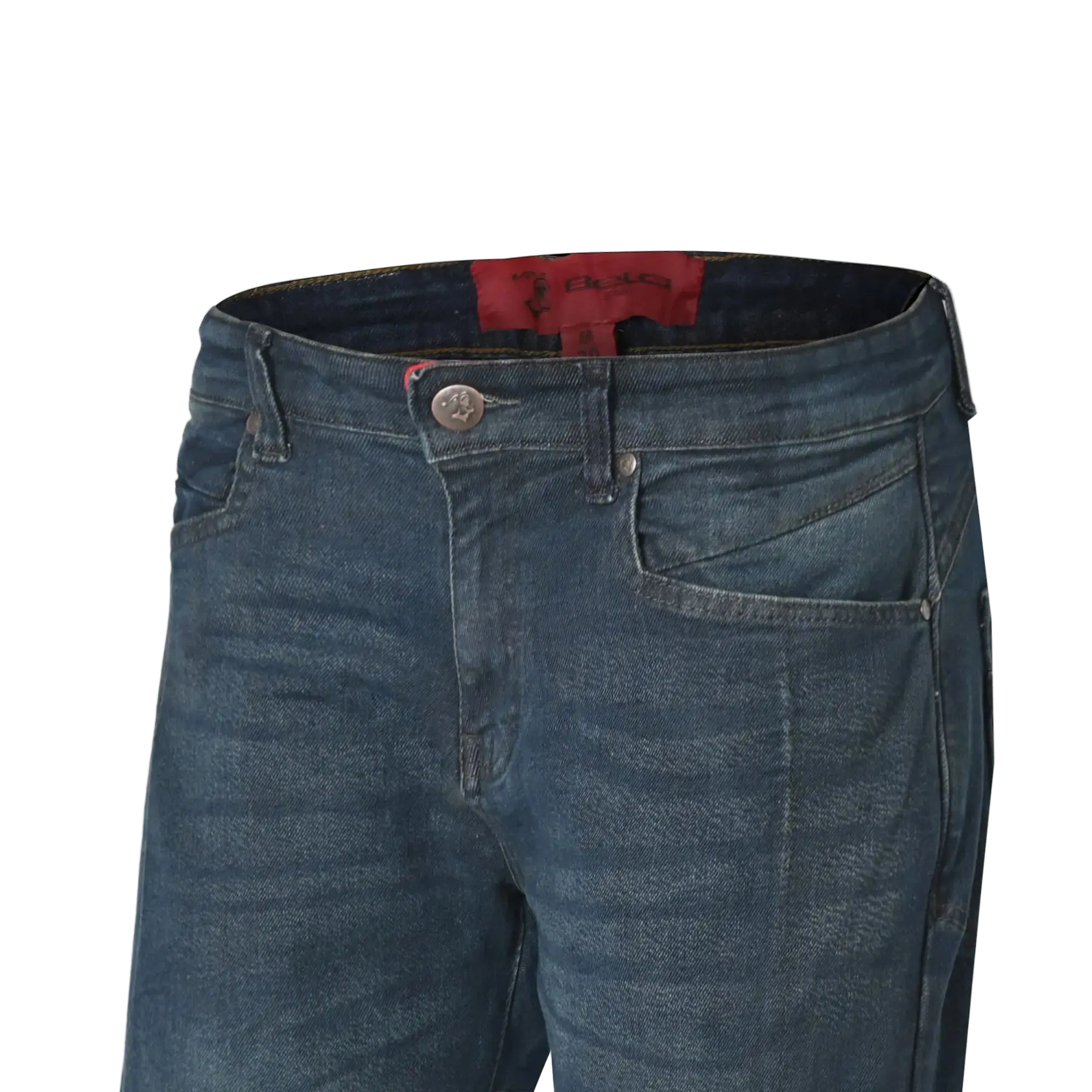 BELA -  Pantalon Kevin 32L Dirty Azzurro 
