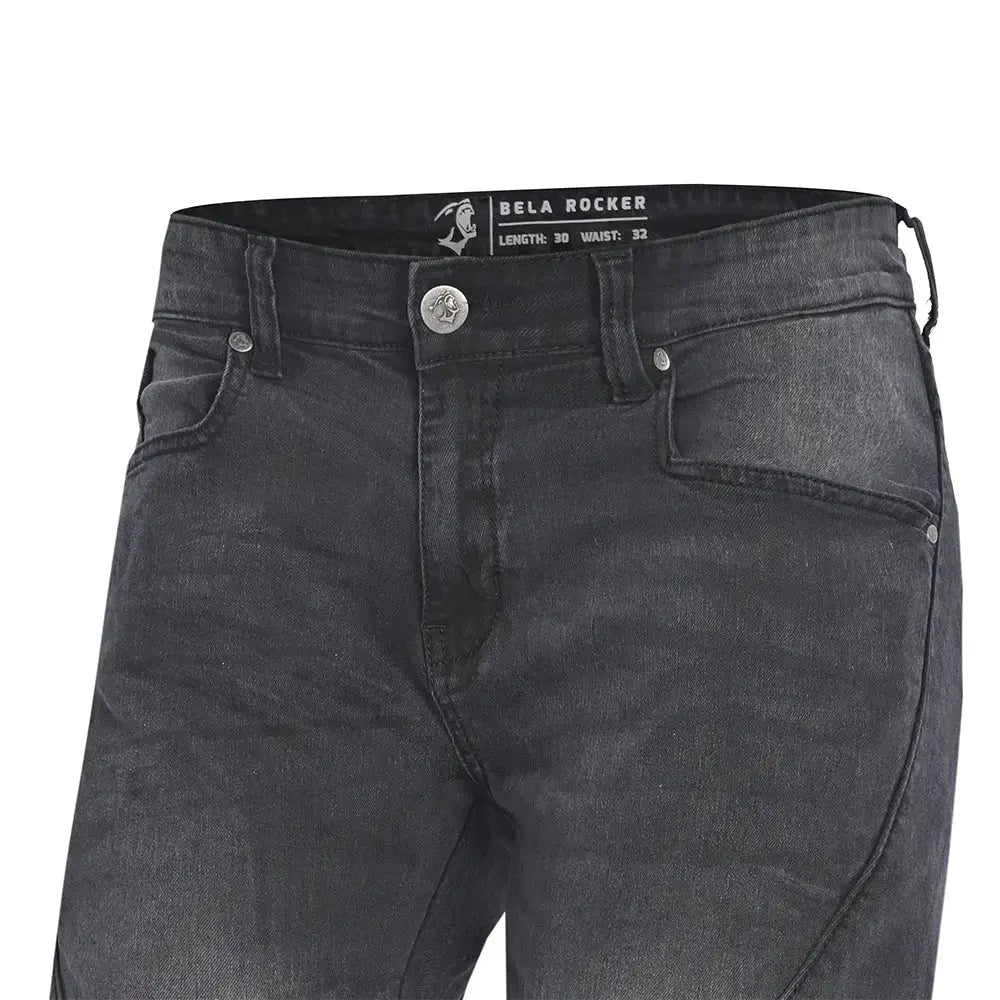 Jeans Rocker da 30 con cucitura interna in denim nero 