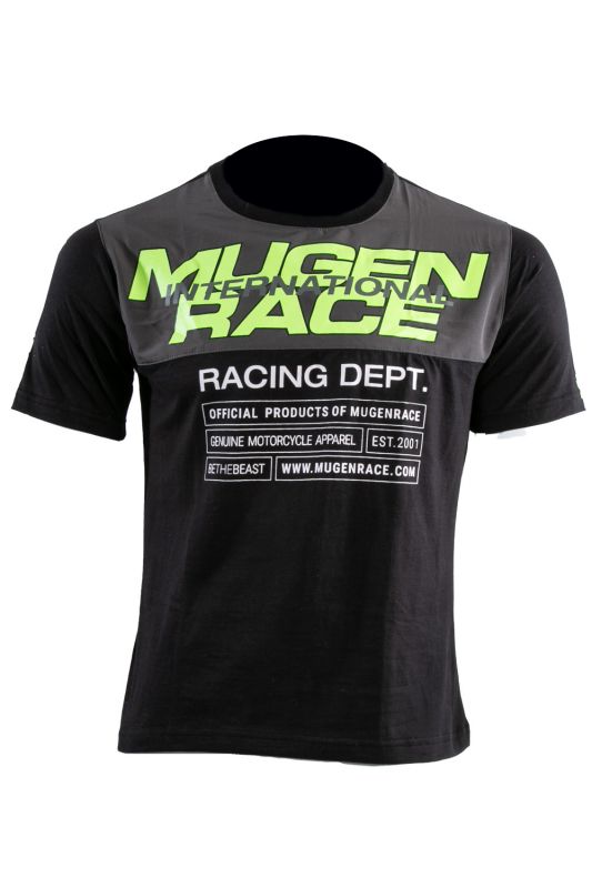 MUGENRACE T-MNR-2430 RIP-S T-shirt in cotone nero giallo