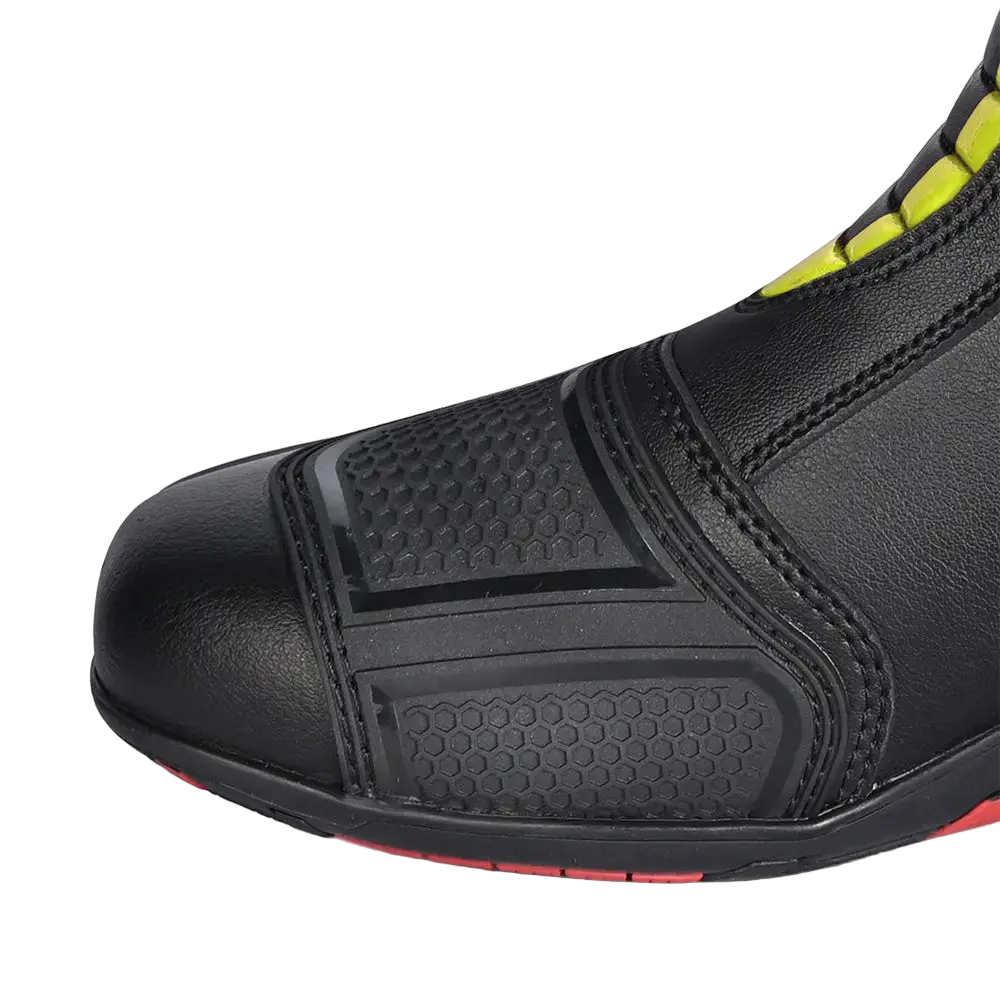 Bela Strip stivali da moto sportivo Nero/Giallo Flu 