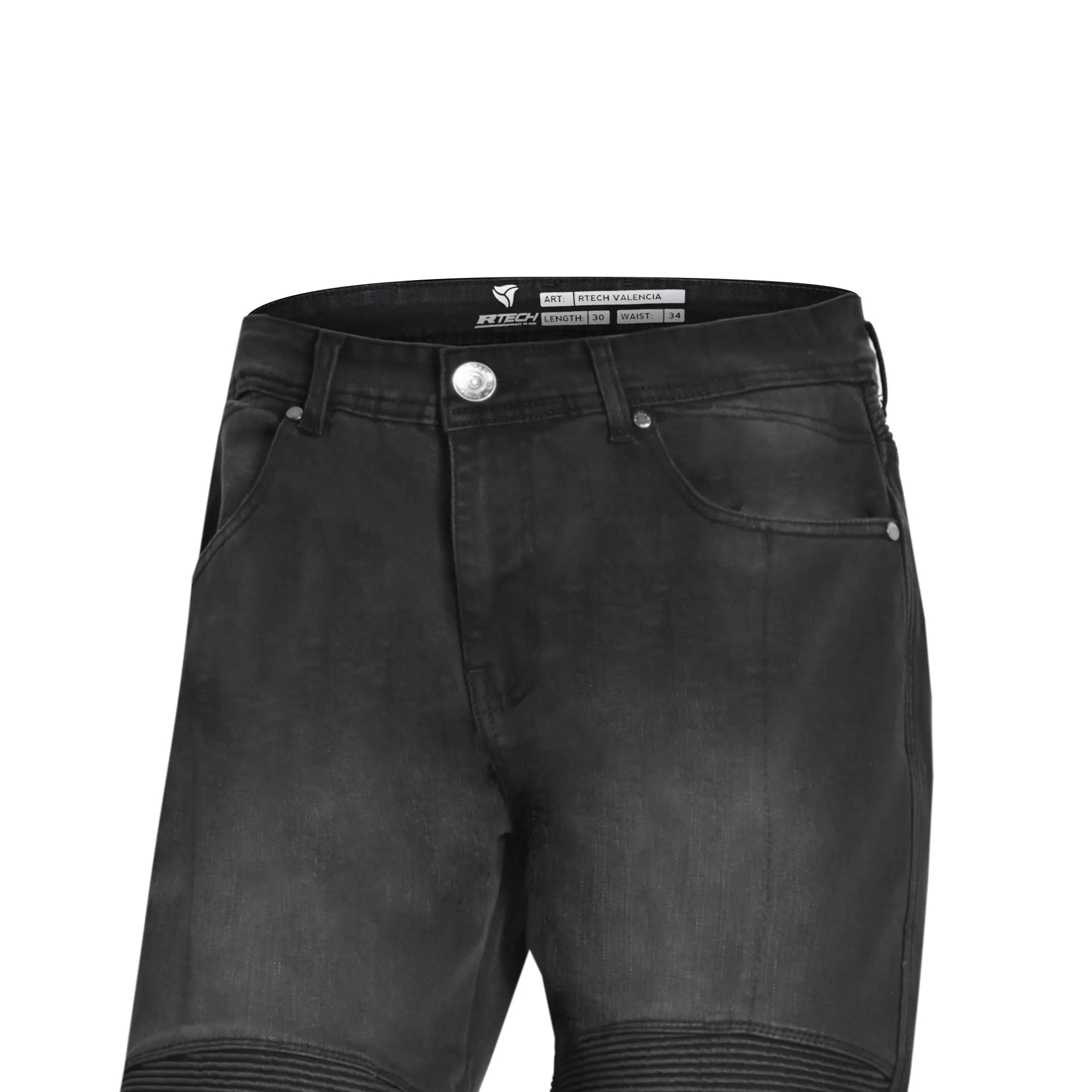 R-tech Valencia Omologato CE livello AA Jeanss UOMO Nero 34L