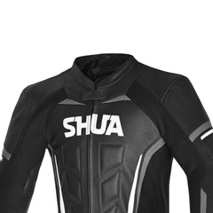 SHUA INFINITY TUTA MOTO 2 PC UOMO NERO BIANCO ANTRACITE 